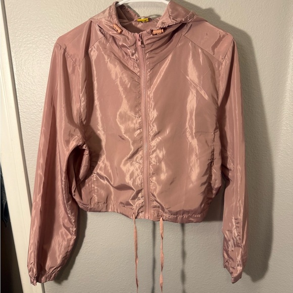 Daisy Jackets & Blazers - Daisy Women's Pink Hooded Cropped Jacket